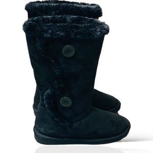Women's Faux Fur Lined Side Button Boots